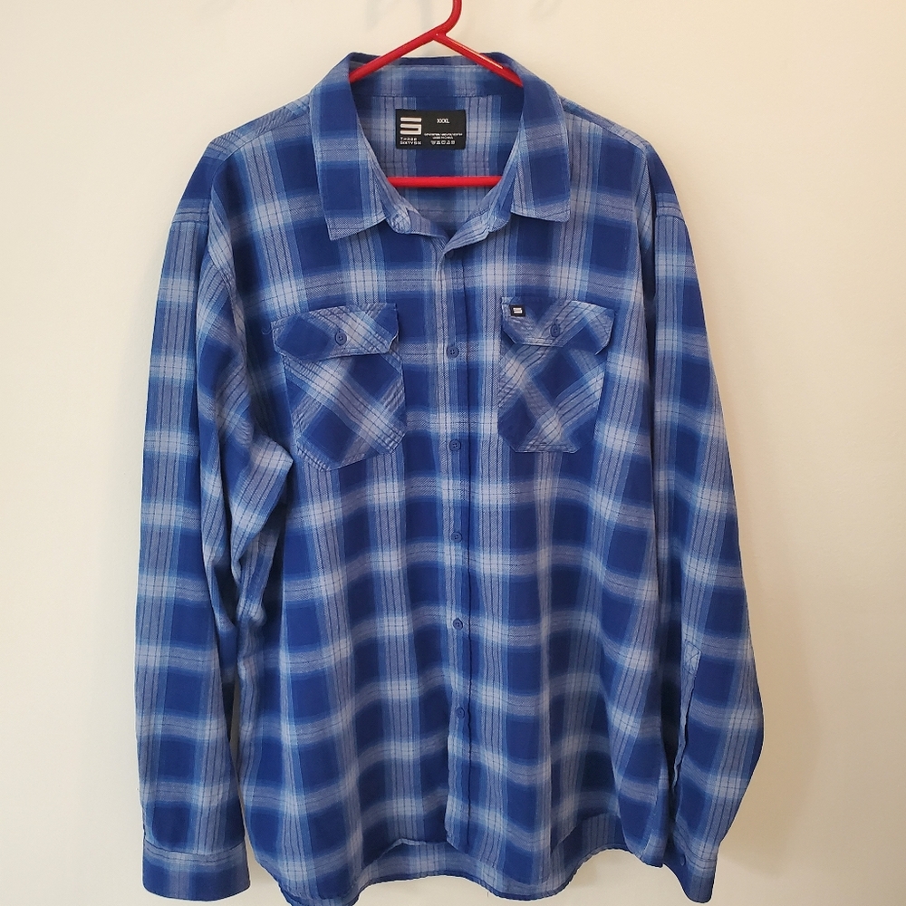 Blue Casual Button Down Shirt